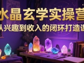 水晶玄学实操营:从兴趣到收入的闭环打造课