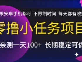 零撸小任务项目,苹果安卓手机都可以做,不限制时间,每天都有收益【揭秘】