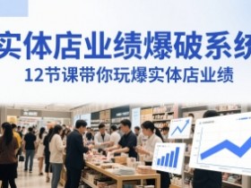 实体店业绩爆破系统,12节课带你玩爆实体店业绩,一套生意人必须掌握的印钞技术(音频)