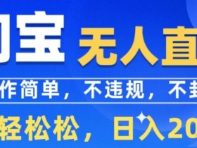 淘宝无人直播13.0,操作简单,不违规,不封号,轻轻松松,日入多张