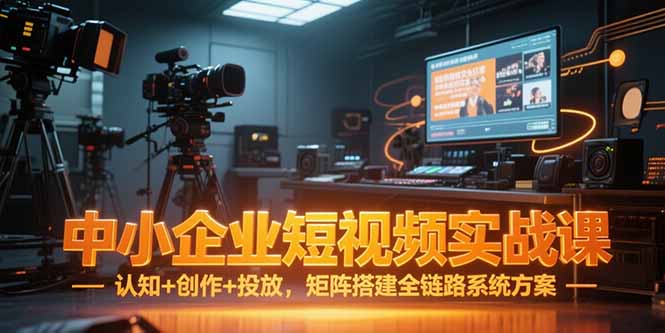 (15249期)中小企业短视频实战课,认知+创作+投放,矩阵搭建全链路系统方案