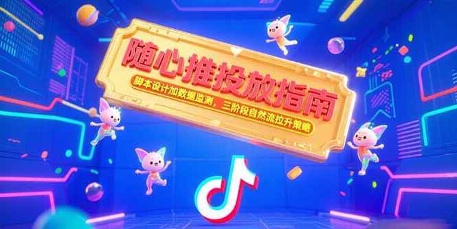 (15291期)随心推投放指南,脚本设计加数据监测,三阶段自然流拉升策略