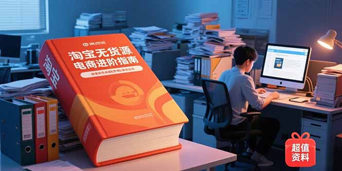 (15317期)淘宝无货源电商进阶指南,包含新人课、进阶课,配套资料,蓝海选品等