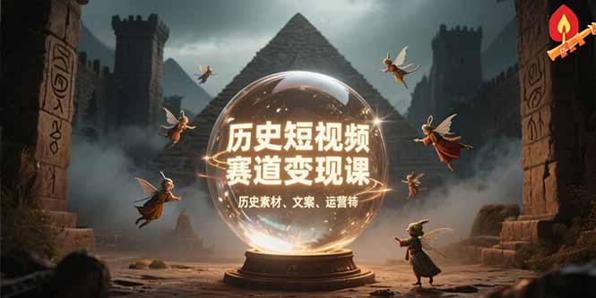 (15386期)历史短视频赛道变现课,百集素材库应用,文案剪辑技巧,账号运营全案