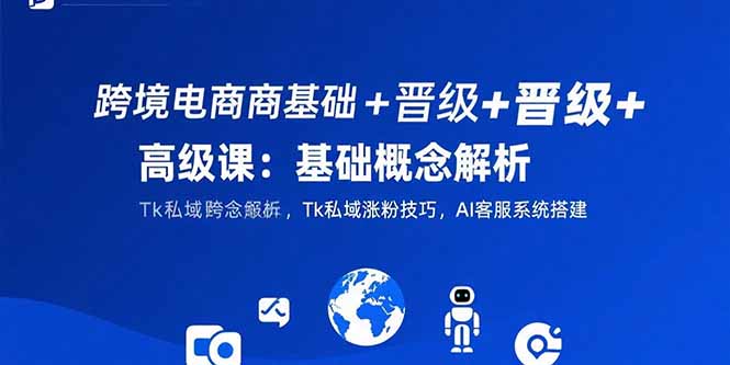 (15496期)跨境电商基础+晋级+高级课:基础概念解析,Tk私域涨粉技巧,AI客服系统搭建