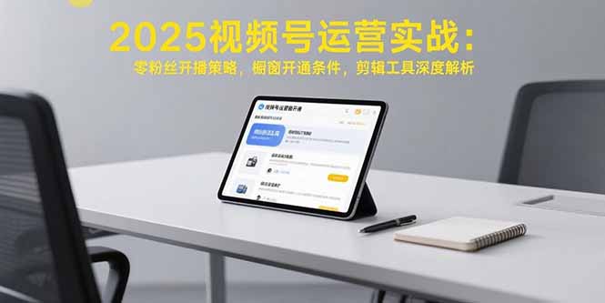 (15505期)2025视频号运营实战:零粉丝开播策略,橱窗开通条件,剪辑工具深度解析