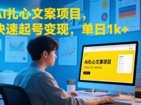 AI扎心文案项目,快速起号变现,单日1k+