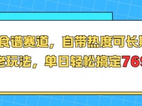 减肥食谱赛道,自带热度可长期运营,养老玩法,单日轻松搞定769