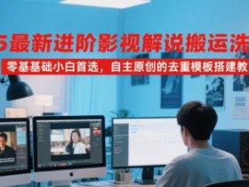 2025最新进阶影视解说搬运洗稿教程,零基础小白首选,自主原创的去重模板搭建教学