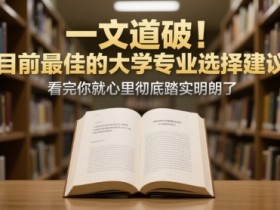 付费文章:一文道破!目前最佳的大学专业选择建议,看完你就心里彻底踏实明朗了