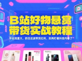 B站好物悬赏带货实战教程,平台流量大,抓住这波带货红利,别再盯着抖音内卷了