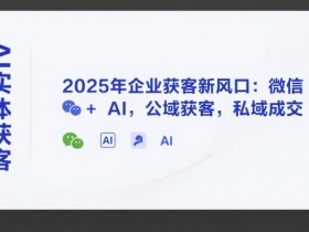 AI实体获客,2025年企业获客新风口:微信+ AI,公域获客,私域成交