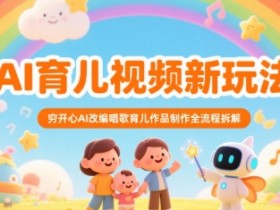 AI育儿视频新玩法,穷开心AI改编唱歌育儿作品制作全流程拆解