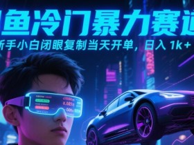 闲鱼冷门暴力赛道,新手小白闭眼复制当天开单,日入1k+【揭秘】