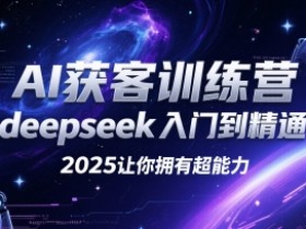 AI获客训练营,deepseek入门到精通,2025让你拥有超能力