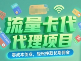 流量卡代理项目:零成本创业,轻松挣取长期佣金