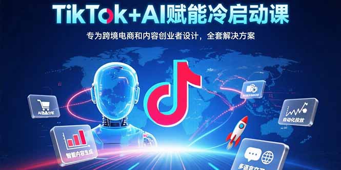 (15561期)TikTok+AI赋能冷启动课:专为跨境电商和内容创业者设计,全套解决方案