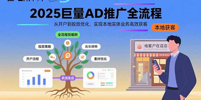 (15608期)2025巨量AD推广全流程,从开户到投放优化,实现本地实体业务高效获客