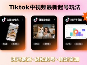 Tiktok中视频最新起号玩法,想要日入百刀,做好这几个赛道就可以了