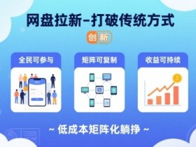 网盘拉新-打破传统方式,低成本矩阵化躺挣,全民可参与、矩阵可复制、收益可持续【揭秘】