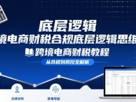 跨境电商财稅合规底层逻辑思维课-跨境电商财税教程