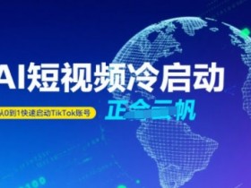 Tiktok Ai短视频快速冷启动,从0到1快速启动的账号