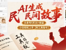 AI生成民间故事,头条号5天1k+,小白轻松上手【附工具指令】