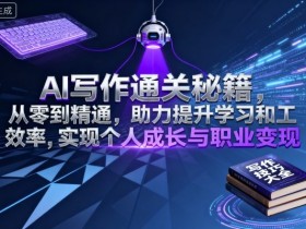 AI写作通关秘籍,从零到精通,助力提升学习和工作效率,实现个人成长与职业变现