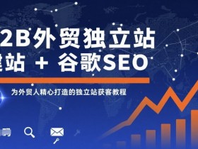 B2B外贸独立站建站+谷歌SEO,为外贸人精心打造的独立站获客教程