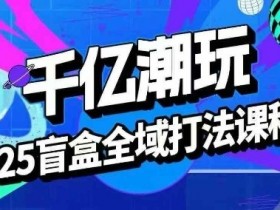 2025盲盒全域全套打法课,盲盒起号、选品、话术、私域等
