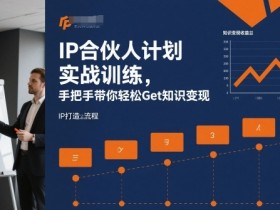IP合伙人计划实战训练,手把手带你轻松Get知识变现