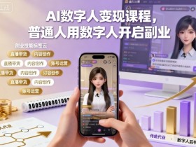 AI数字人变现课程,普通人用数字人开启副业