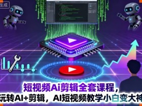 短视频Ai剪辑全套课程,玩转AI+剪辑,AI短视频教学小白变大神