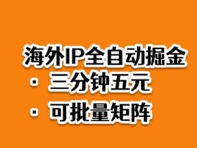 海外ip全自动掘金,2025必做蓝海项目,3分钟落地,矩阵直接开干【揭秘】