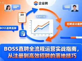 BOSS直聘全流程运营实战指南,从注册到高效招聘的落地技巧