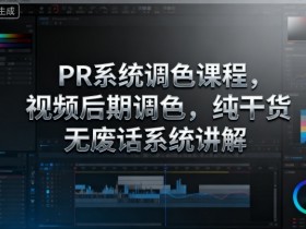 PR系统调色课程,视频后期调色,纯干货无废话系统讲解