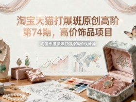 淘宝天猫打爆班原创高阶第74期,高价饰品项目