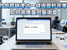 外贸营销课之一键询盘秒杀单,如何高质量回复询盘