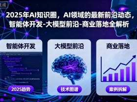 2025年AI知识圈,AI领域的最新前沿动态,智能体开发-大模型前沿-商业落地全解析