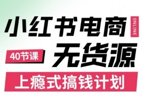 小红书无货源电商课程,上瘾式搞钱计划,不论月薪3k还是3W都应该学的賺钱技巧