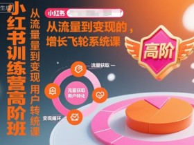 小红书训练营高阶班,从流量到变现的增长飞轮系统课