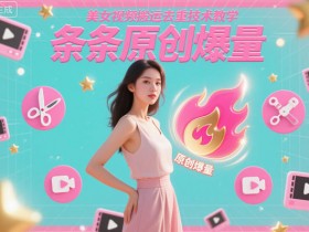 美女视频搬运去重技术教学,条条原创爆量