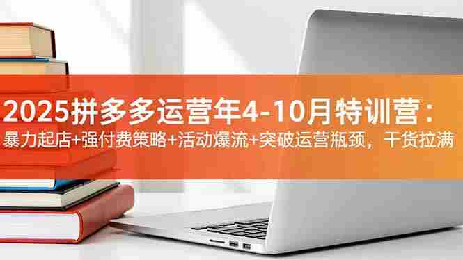 (16642期)2025拼多多运营年4-10月特训营:暴力起店+强付费策略+活动爆流+突破运营瓶颈,干货拉满