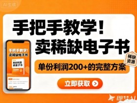 手把手教学!在小红书卖稀缺电子书,单份利润2张+的完整方案