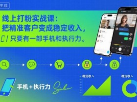 线上打粉实战课:把精准客户变成稳定收入,只要有一部手机和执行力
