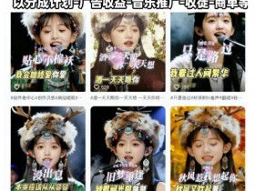 AI对口型音乐号项目,全平台一键分发,可以分成计划-广告收益-音乐推广-收徒-商单等