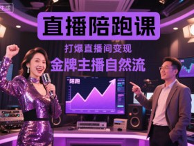 直播陪跑课,金牌主播自然流打爆直播间,复制高变现玩法