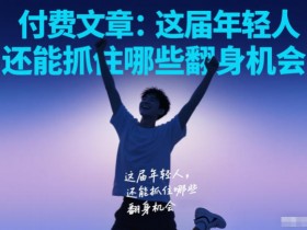 付费文章:这届年轻人,还能抓住哪些翻身机会