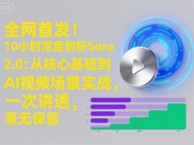 全网首发!10小时深度剖析Sora 2.0:从核心基础到AI视频场景实战,一次讲透,毫无保留