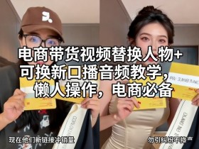 电商带货视频替换人物+可换新口播音频教学,懒人操作,电商必备